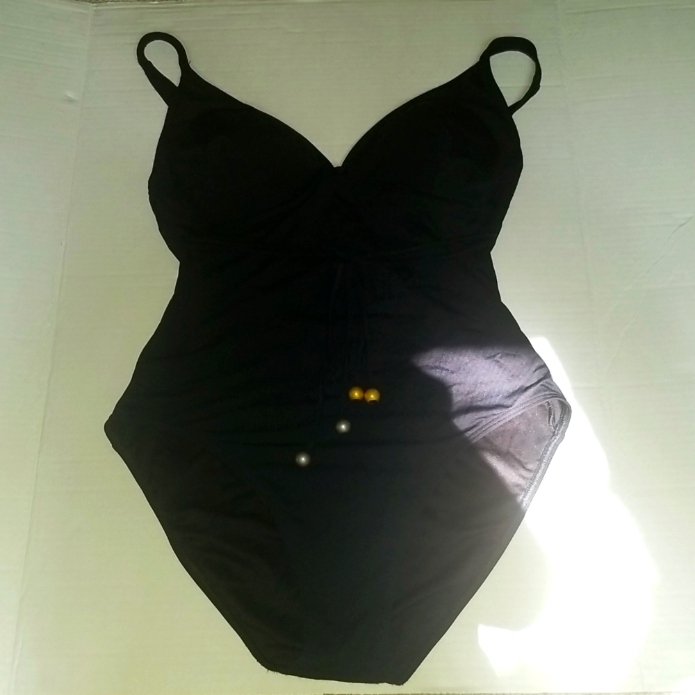 Roumanian Black Swimsuit. Pilpel brand. Size 12.